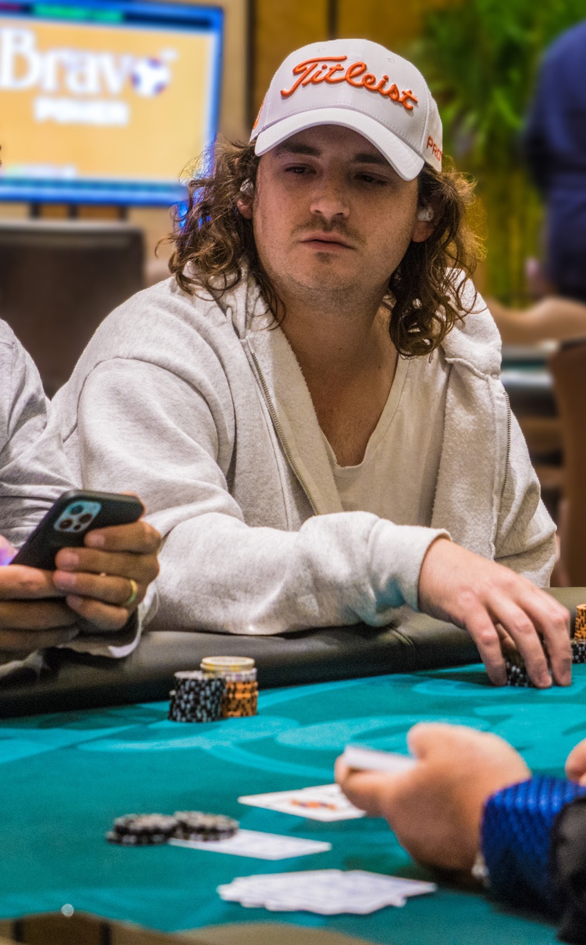 Chad Vetstein locked in at the table